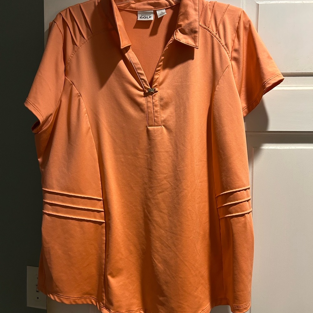 Golf Women's Stylish Orange Button-Down Shirt